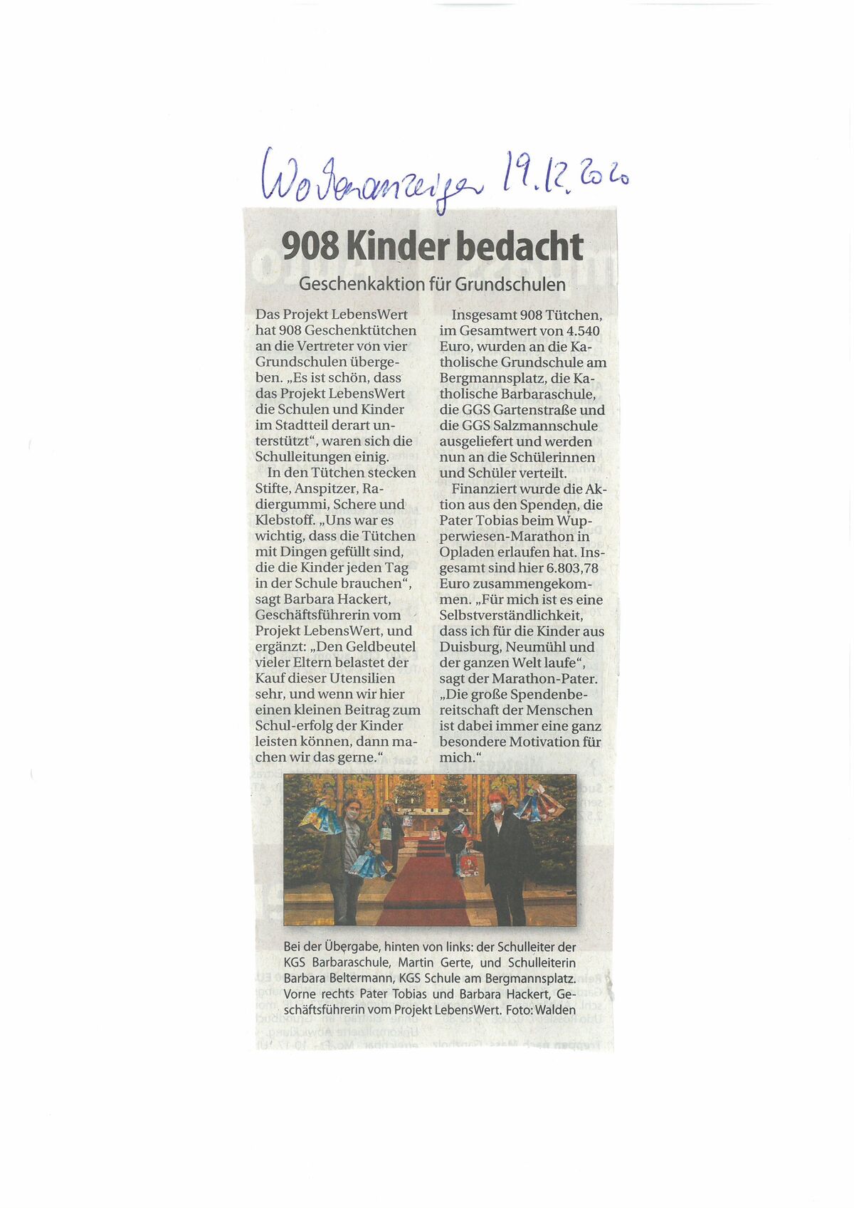 WOCHENANZEIGER, 19.12.2020