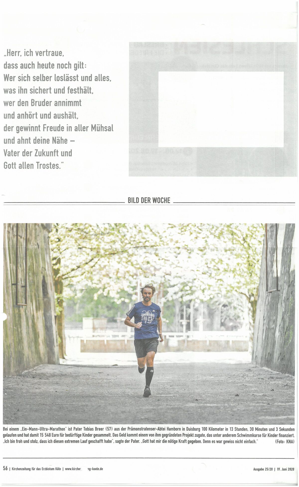 KIRCHZEITUNG F&Uuml;R DAS ERZBISTUM K&Ouml;LN, 19.06.2020