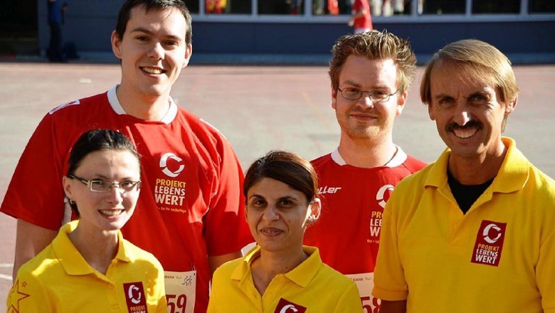 Pater Tobias beim Targobank Run!