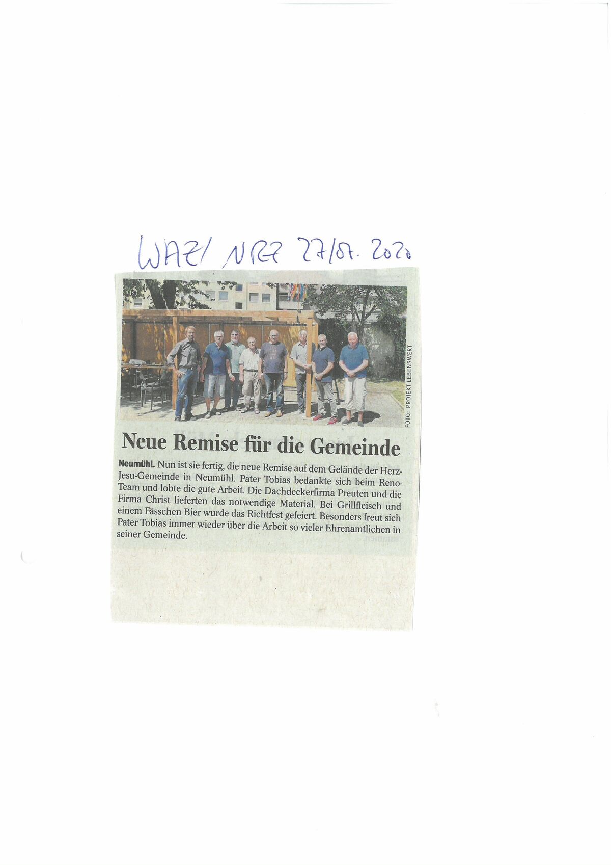 WAZ / NRZ, 27.07.2020