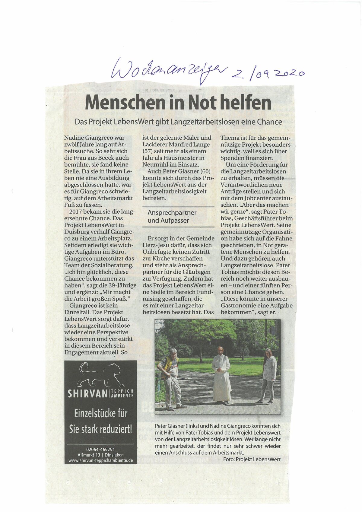 WOCHENANZEIGER, 02.09.2020