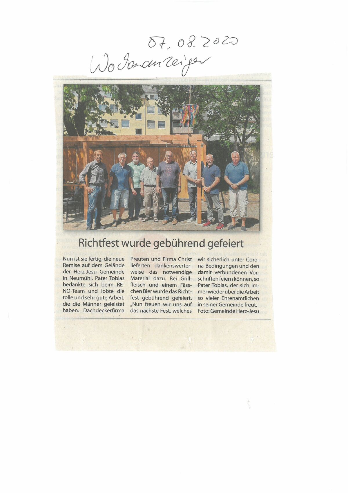 WOCHENANZEIGER, 07.08.2020