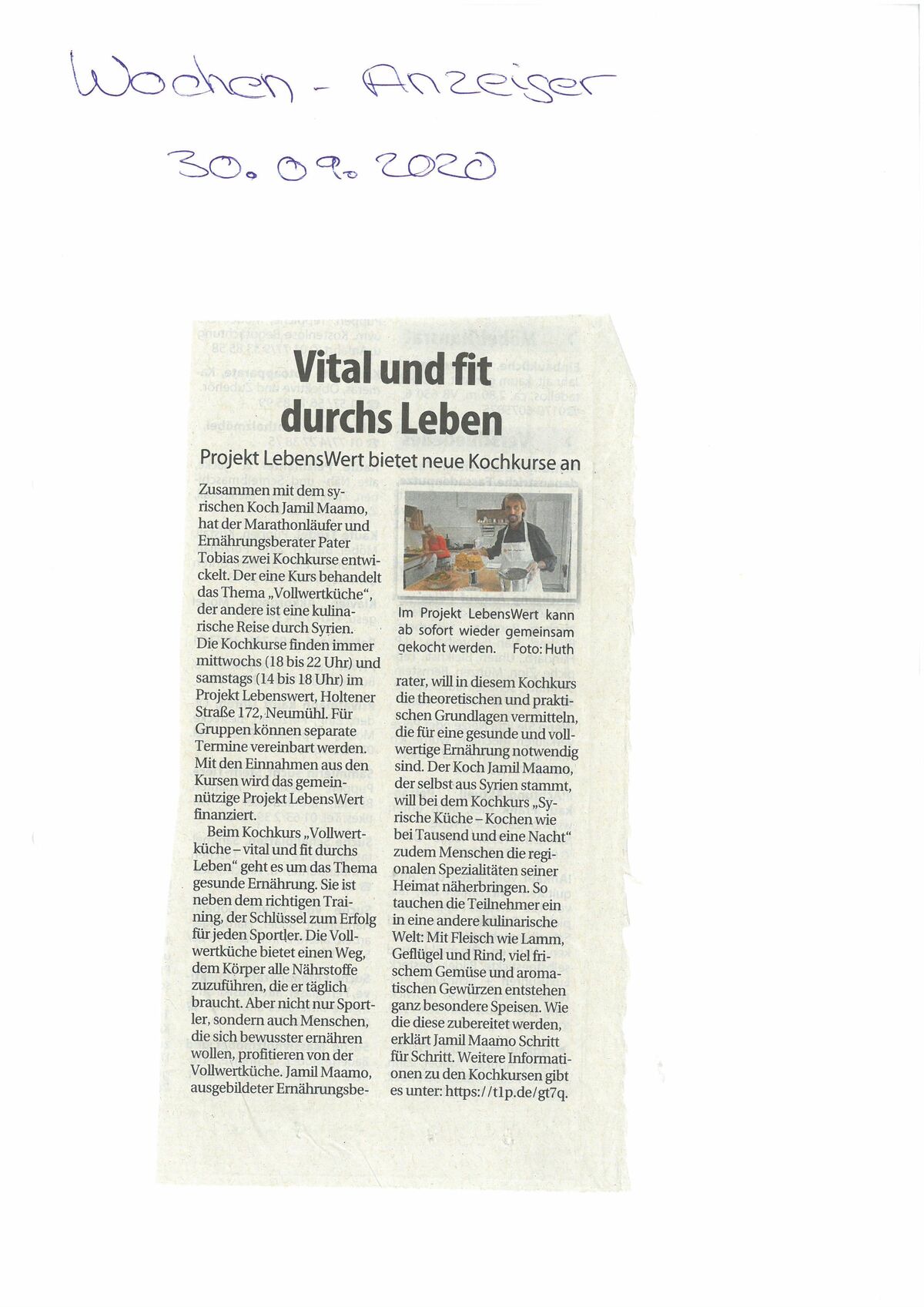 WOCHENANZEIGER 30.09.2020